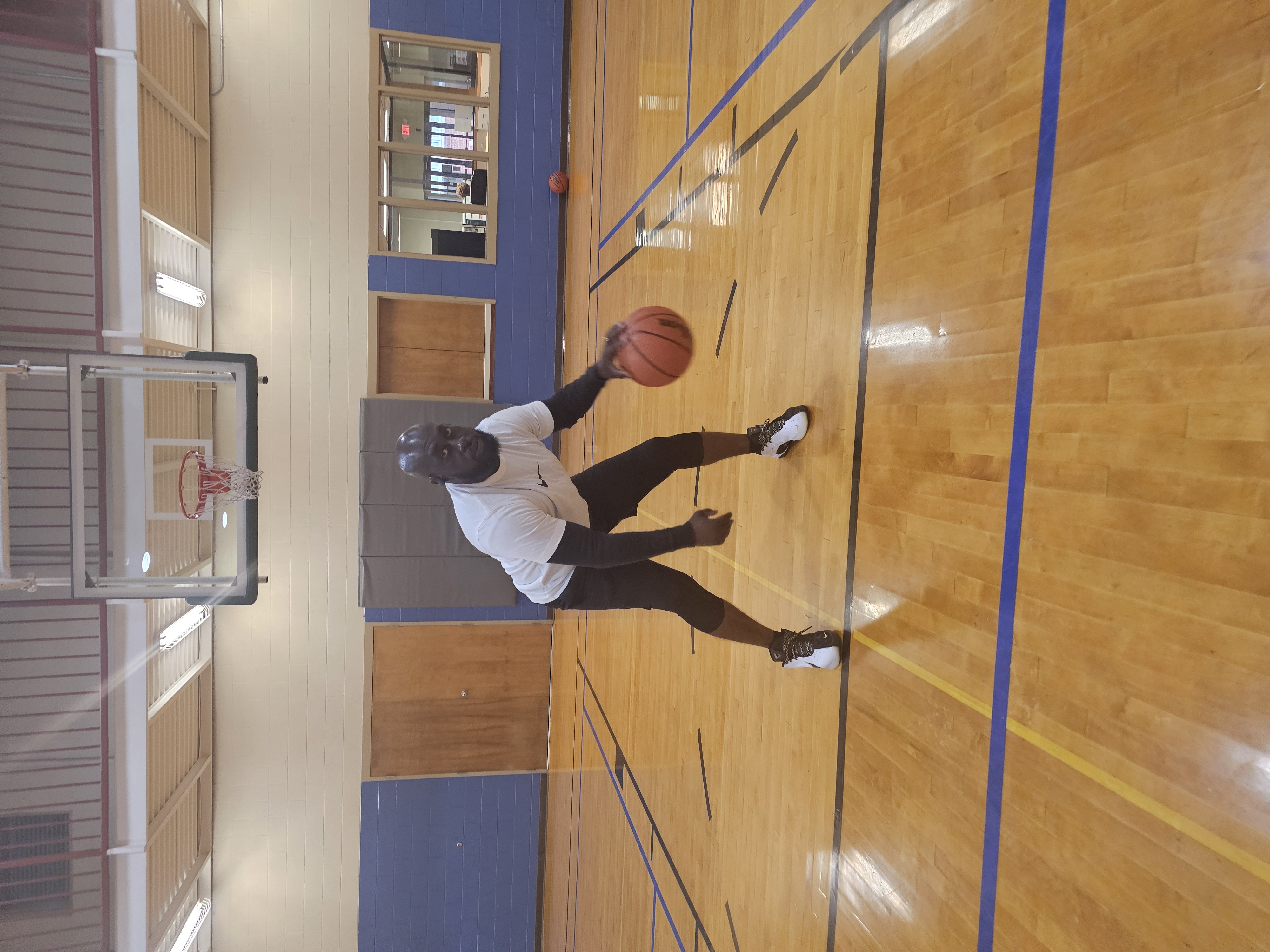 Coach Dixon dribbling